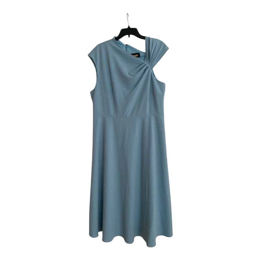 Alexia Admor Asymmetrical Blue Dress Gown Fully Lined Size XL *Flaw Sold As Is